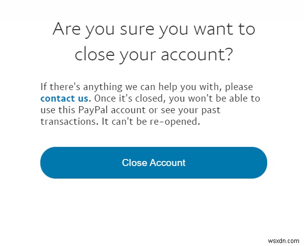 วิธีการลบบัญชี PayPal