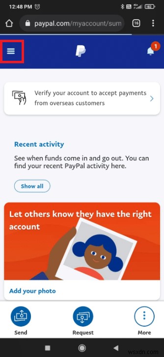 วิธีการลบบัญชี PayPal