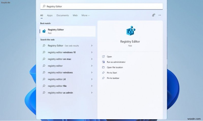 วิธีเปิด Registry Editor ใน Windows 11 