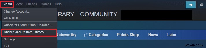 วิธีสำรองข้อมูลเกม Steam 