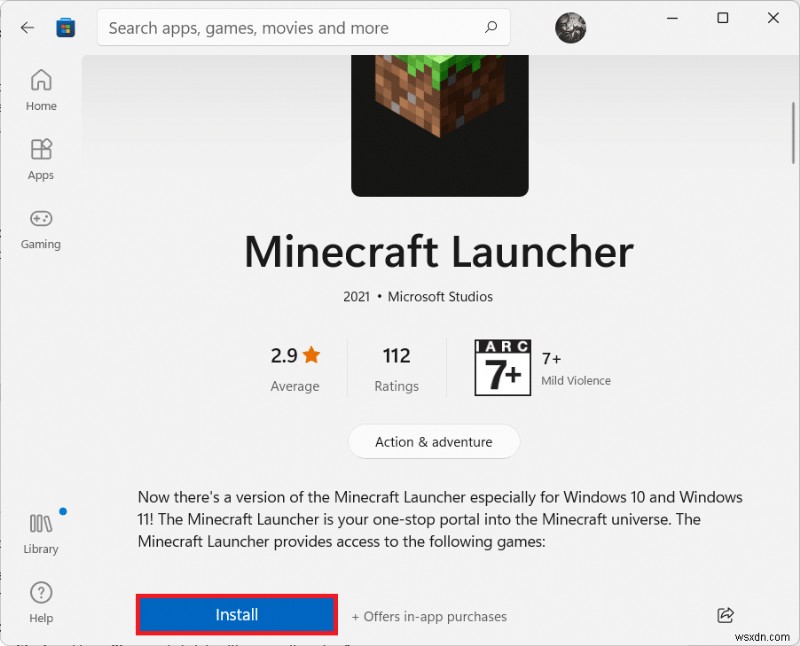 วิธีดาวน์โหลดและติดตั้ง Minecraft บน Windows 11 