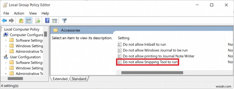 วิธีปิดการใช้งาน Snipping Tool ใน Windows 11 