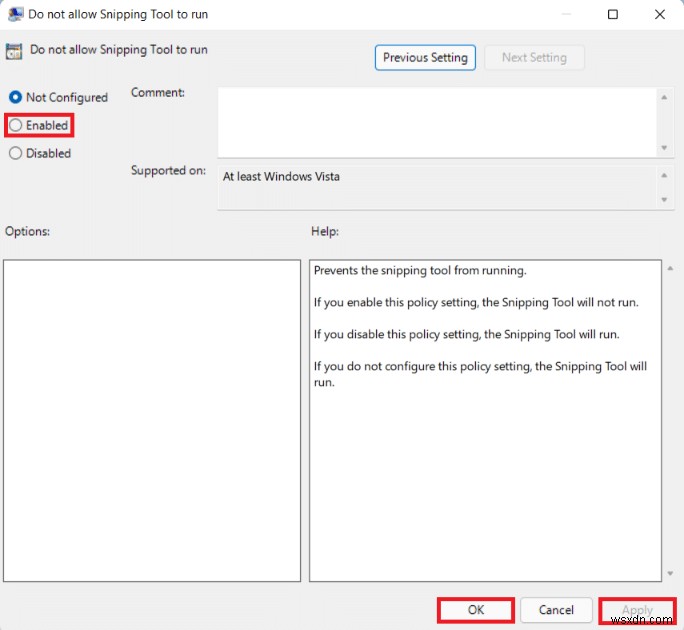 วิธีปิดการใช้งาน Snipping Tool ใน Windows 11 