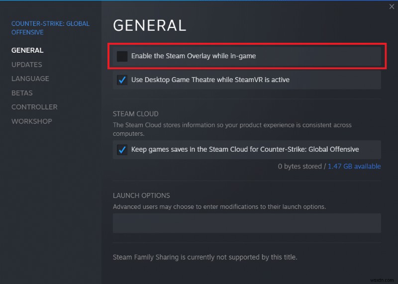 วิธีปิดการใช้งาน Steam Overlay ใน Windows 10