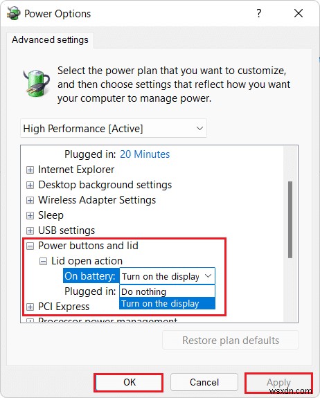 วิธีเปลี่ยนการดำเนินการเปิดฝาใน Windows 11 