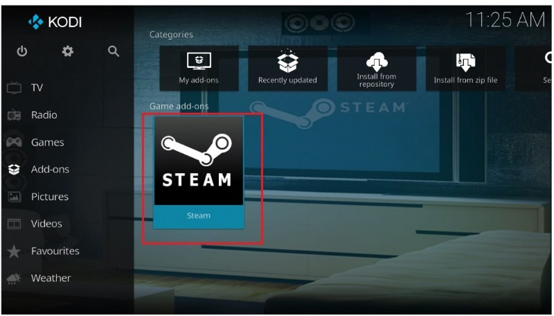 วิธีเล่นเกม Steam จาก Kodi