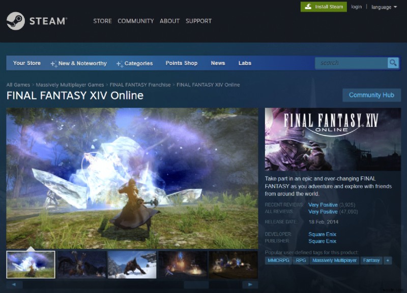 การสนับสนุน Final Fantasy XIV Windows 11