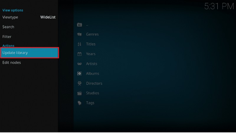 วิธีอัปเดต Kodi Library 