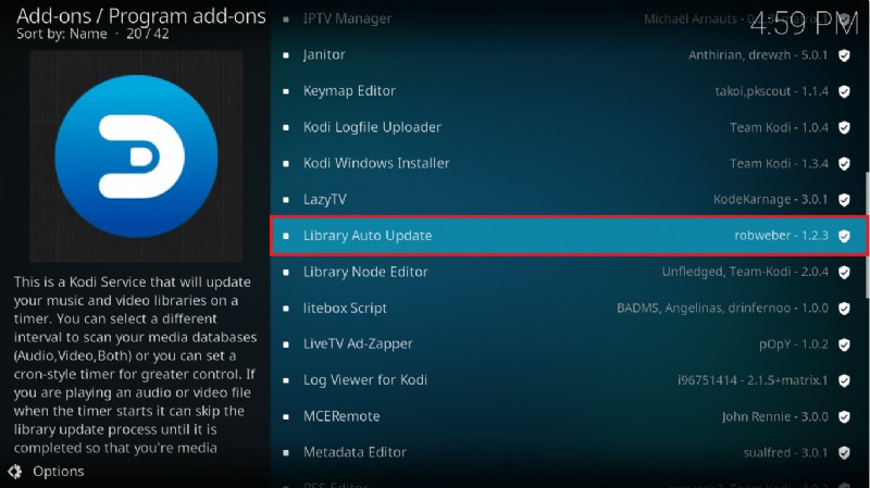 วิธีอัปเดต Kodi Library 