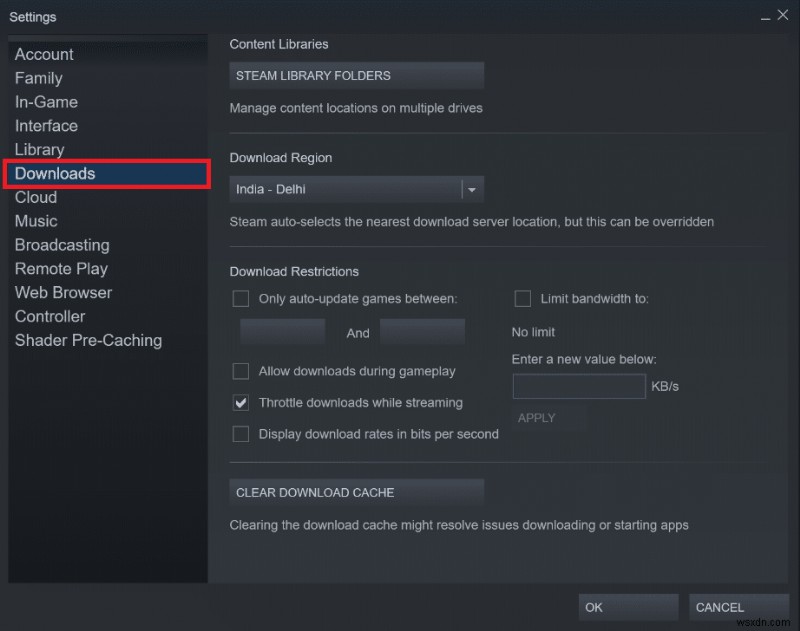 แก้ไข Steam ช้าใน Windows 10