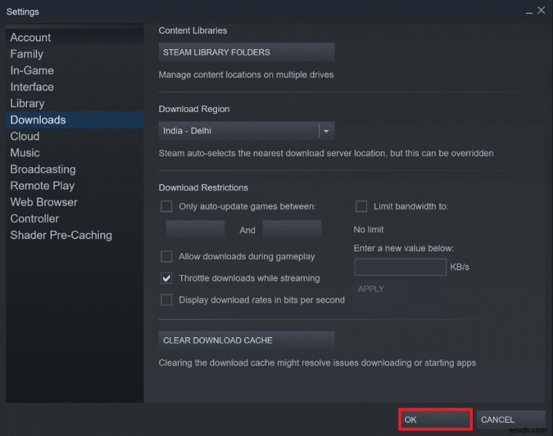 แก้ไข Steam ช้าใน Windows 10