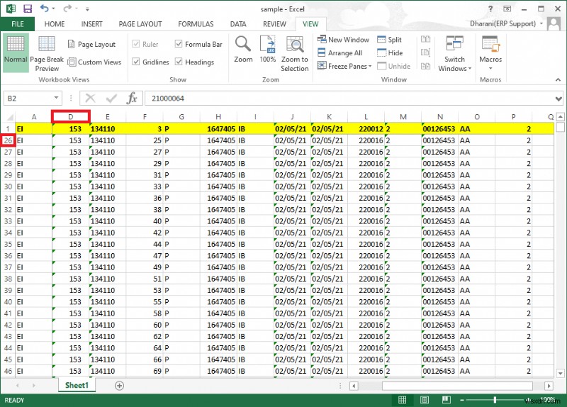 วิธีการตรึงแถวและคอลัมน์ใน Excel