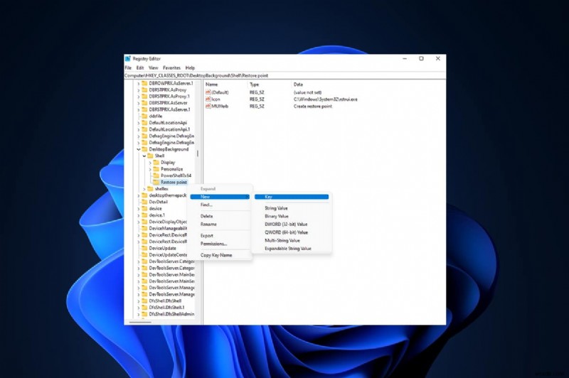 วิธีเพิ่ม Create Restore Point Context Menu ใน Windows 11 