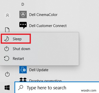 วิธีค้นหาปุ่มสลีปบน Windows 10 