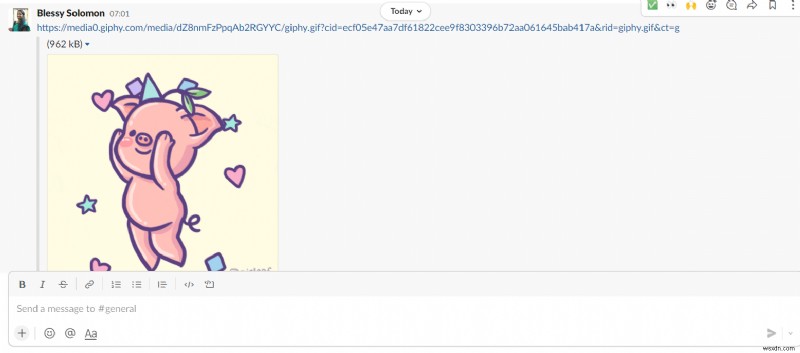 วิธีส่ง GIF ใน Slack 