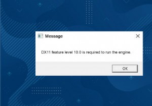 แก้ไขข้อผิดพลาดระดับคุณลักษณะ DX11 10.0