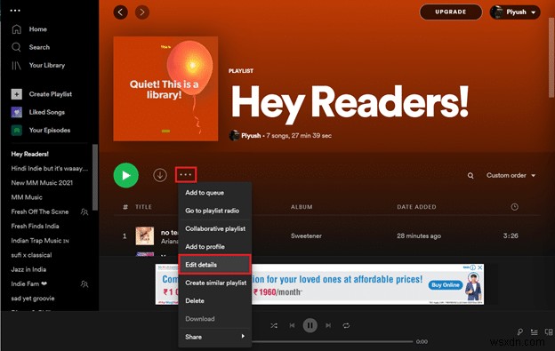 วิธีเปลี่ยนรูปภาพเพลย์ลิสต์ Spotify 