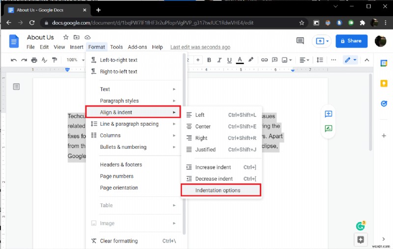 วิธีสร้างการเยื้องแฮงก์ใน Word และ Google เอกสาร