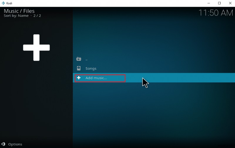 วิธีการเพิ่มเพลงใน Kodi