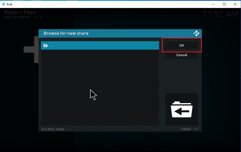 วิธีการเพิ่มเพลงใน Kodi