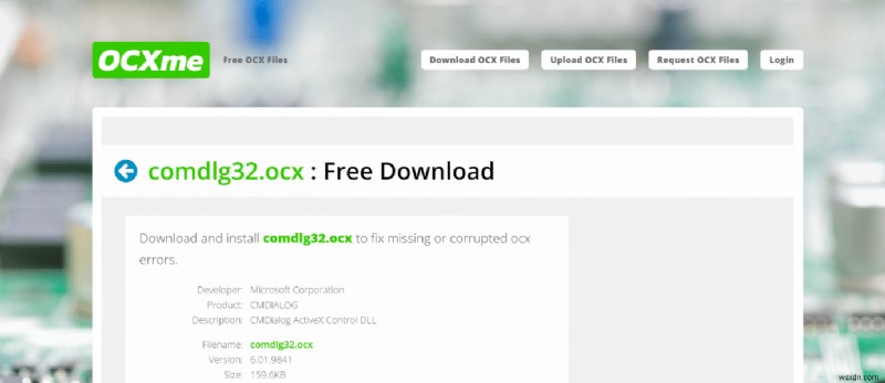 แก้ไข COMDLG32.OCX ที่หายไปใน Windows 10 