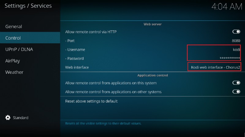 วิธีใช้เว็บอินเตอร์เฟสของ Kodi 