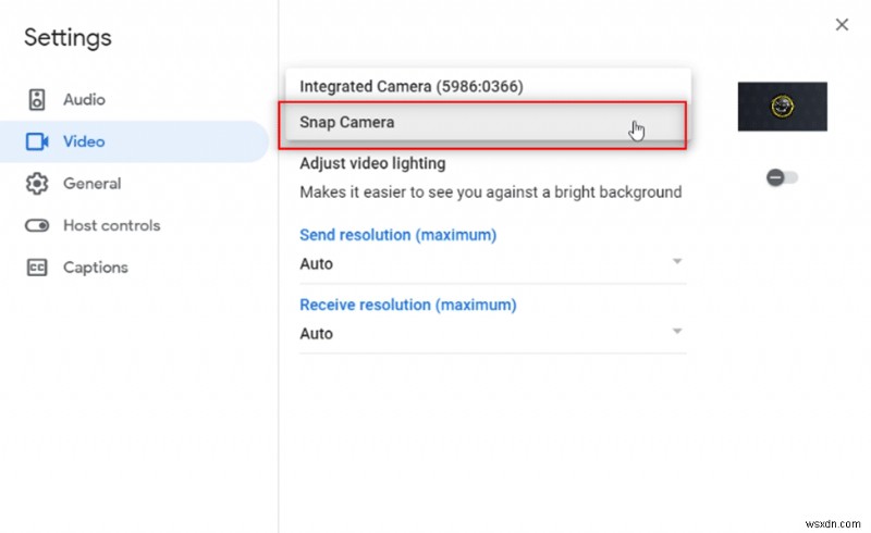 วิธีใช้ Snap Camera บน Google Meet 