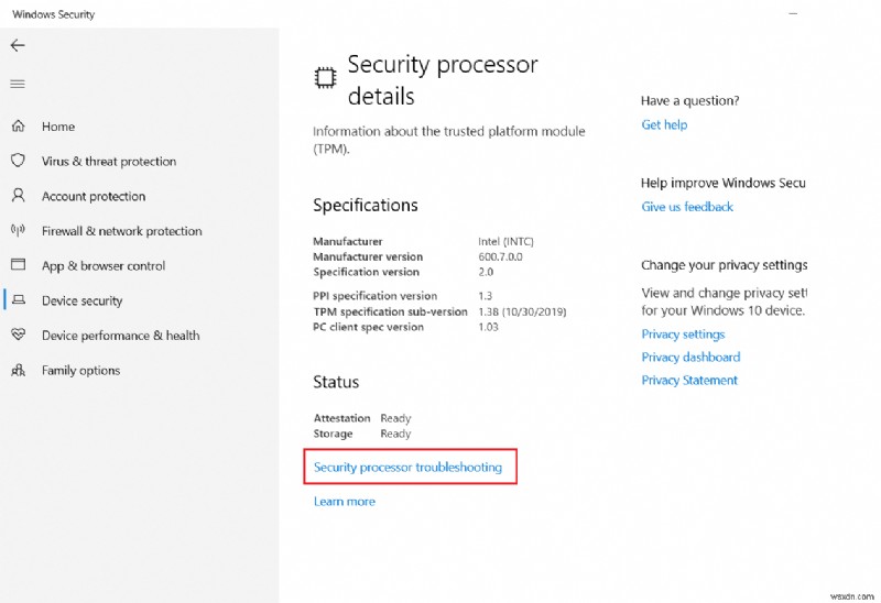 แก้ไขข้อผิดพลาด Trusted Platform Module 80090016 ใน Windows 10 