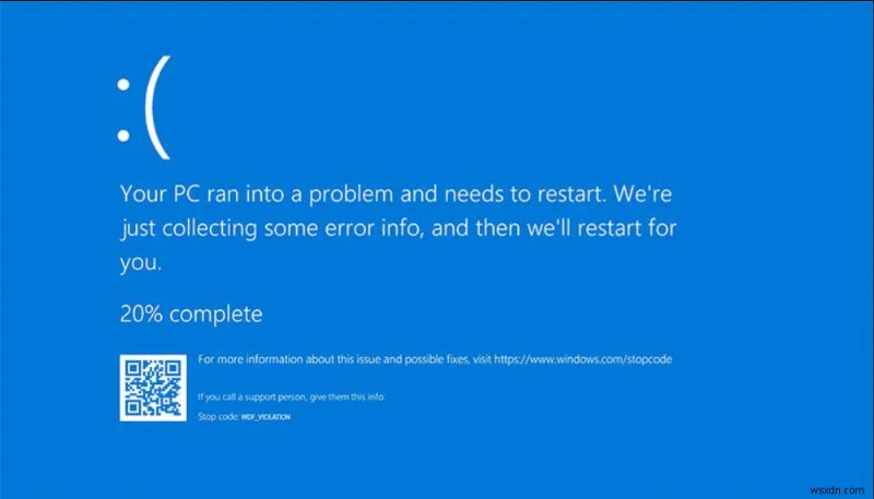 วิธีแก้ไขข้อผิดพลาด WDF_VIOLATION ใน Windows 10 