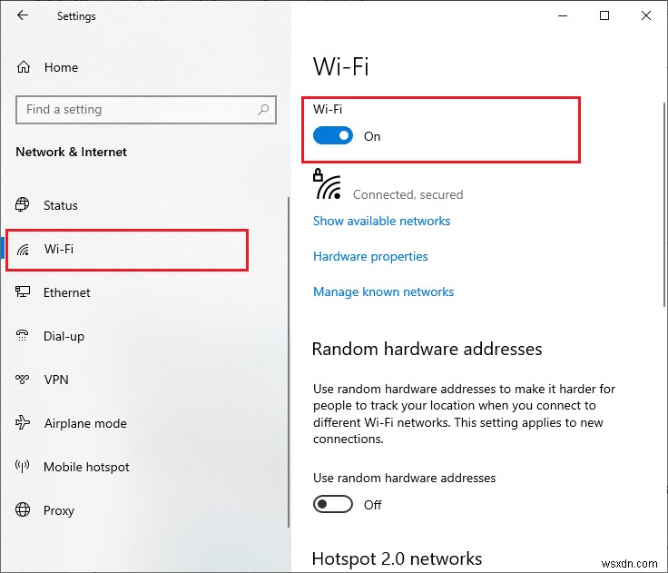 แก้ไขตัวเลือก WiFi ไม่แสดงใน Windows 10 