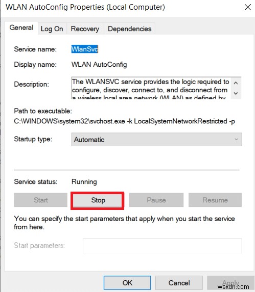 แก้ไข Wireless Autoconfig Service wlansvc ไม่ทำงานใน Windows 10 