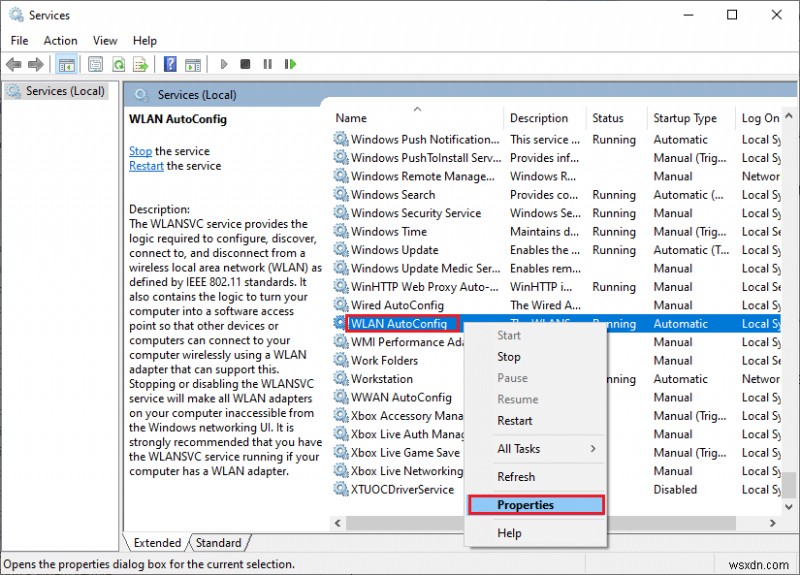 แก้ไข Wireless Autoconfig Service wlansvc ไม่ทำงานใน Windows 10 