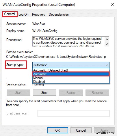 แก้ไข Wireless Autoconfig Service wlansvc ไม่ทำงานใน Windows 10 