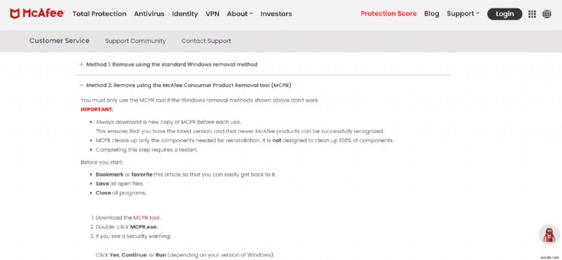 วิธีถอนการติดตั้ง McAfee LiveSafe ใน Windows 10 