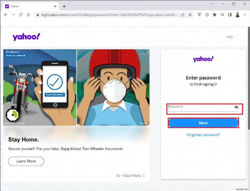 แก้ไขข้อผิดพลาดจดหมาย Yahoo 0x8019019a