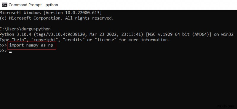 วิธีการติดตั้ง NumPy บน Windows 10 