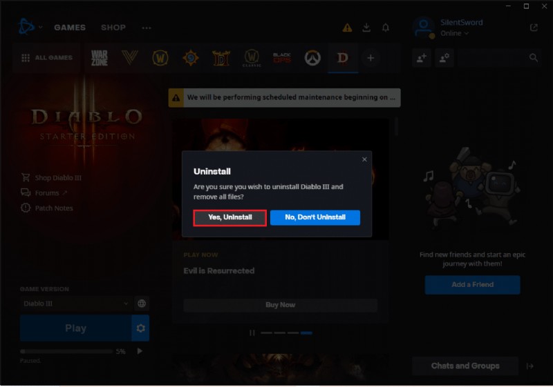 แก้ไข Diablo 3 Error Code 1016 บน Windows 10 