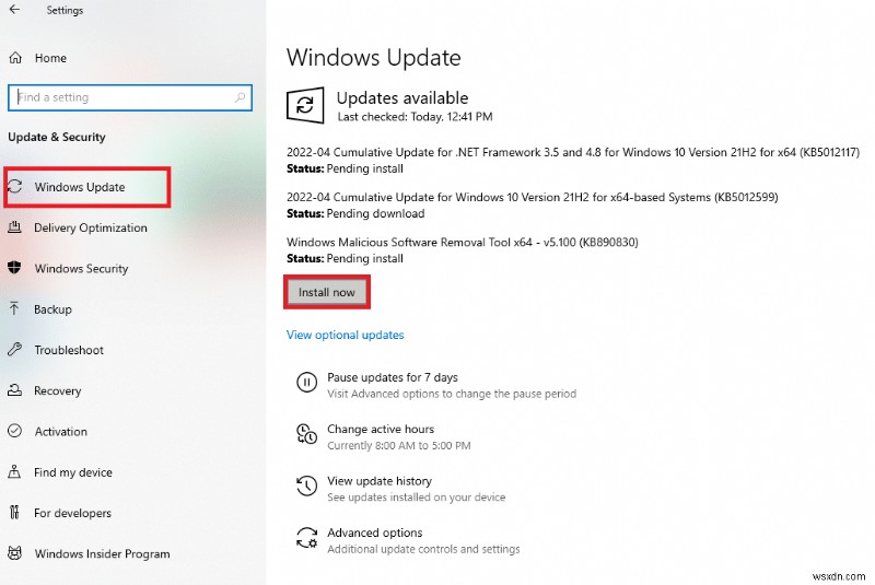 แก้ไขข้อผิดพลาด Windows 10 Update Store 0x80D05001 