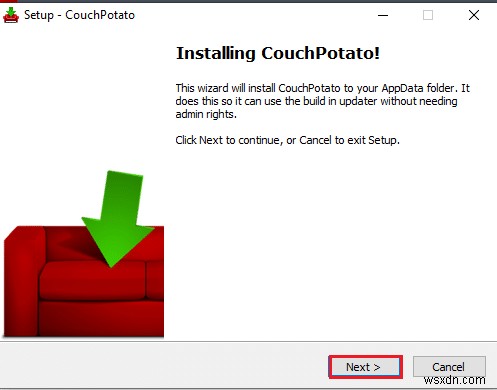 วิธีตั้งค่า CouchPotato บน Windows 10 