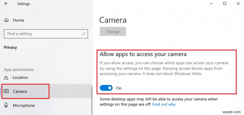 แก้ไขกล้องทั้งหมดเป็นข้อผิดพลาดที่สงวนไว้ 0xA00f4288 ใน Windows 10 