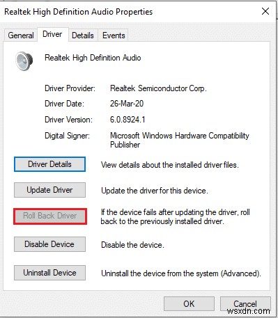 แก้ไข Realtek Audio Manager ไม่เปิดใน Windows 10 