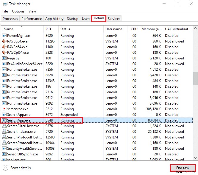 แก้ไข Cortana กินหน่วยความจำบน Windows 10 