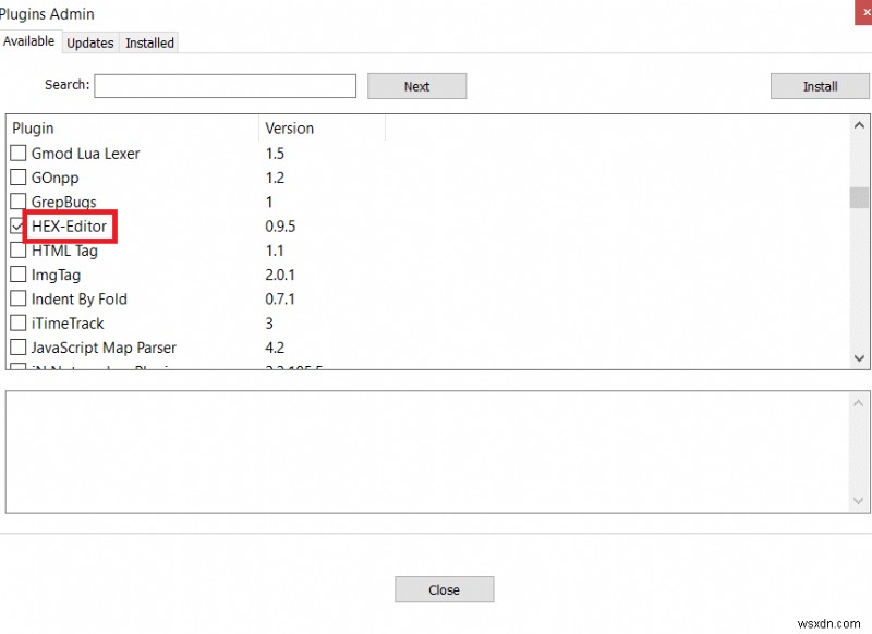 วิธีการติดตั้ง Hex Editor Notepad++ ใน Windows 10 