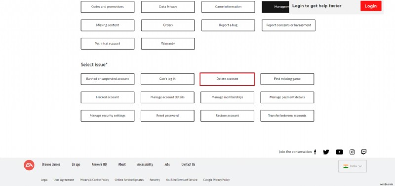 วิธีลบบัญชี EA ใน Windows 10 