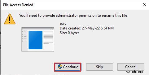 แก้ไขข้อผิดพลาดแอปพลิเคชัน Esrv.exe ใน Windows 10 