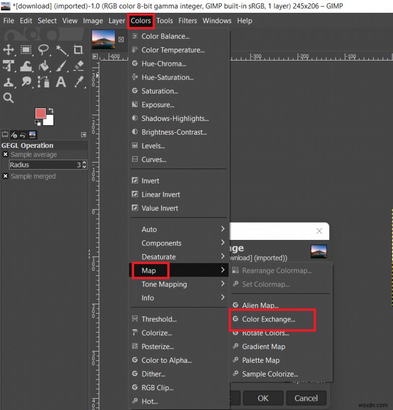 วิธีเปลี่ยนสีใน GIMP 