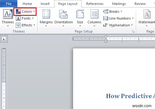 วิธีเปลี่ยนสีพื้นหลังใน Microsoft Word 