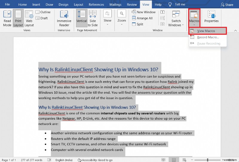 วิธีทำซ้ำหน้าใน Microsoft Word 