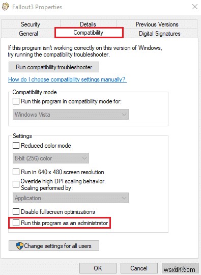 คู่มือข้อขัดข้อง Ultimate Fallout 3 บน Windows 10 