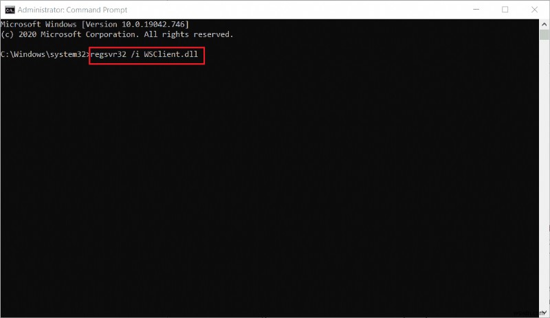 แก้ไขข้อผิดพลาดใน wsclient.dll ใน Windows 10 